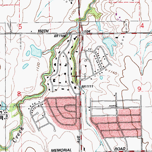 Topographic Map of Heritage Presbyterian Church, OK