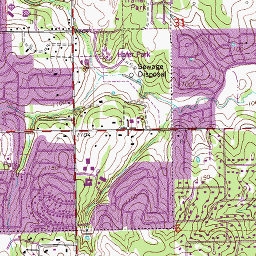 Topographic Map of Heritage Baptist Church, OK
