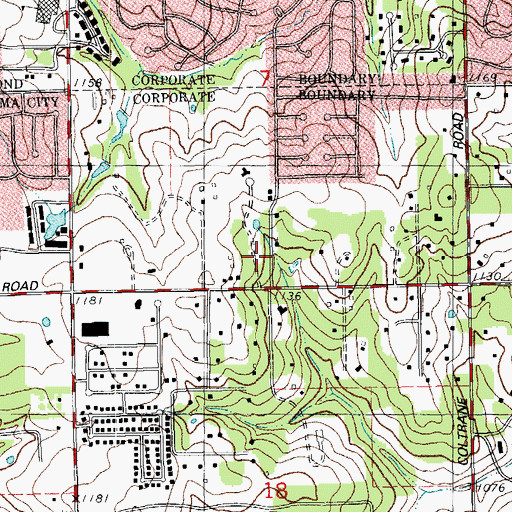 Topographic Map of Seventh Day Adventist Church, OK