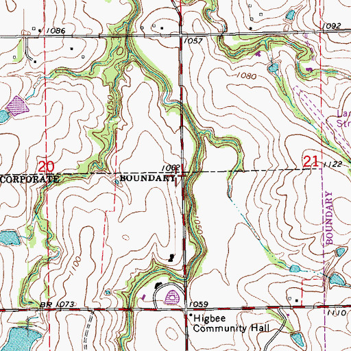 Topographic Map of Saint Monica Catholic Church, OK