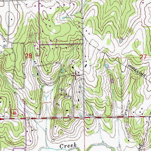 Topographic Map of Wesley Foundation Ministries, OK