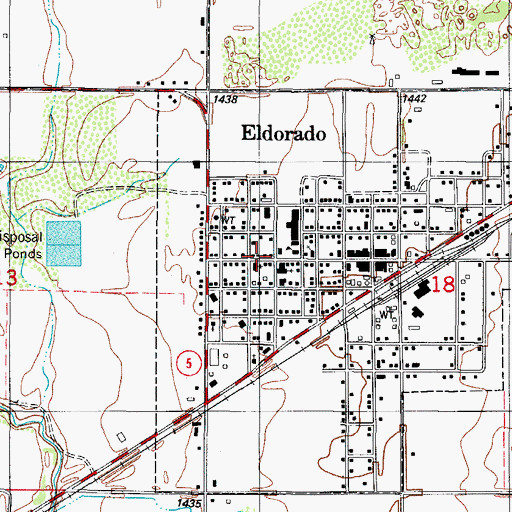 Topographic Map of Church of Christ, OK
