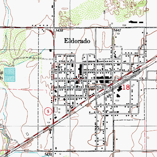 Topographic Map of United Methodist Church, OK