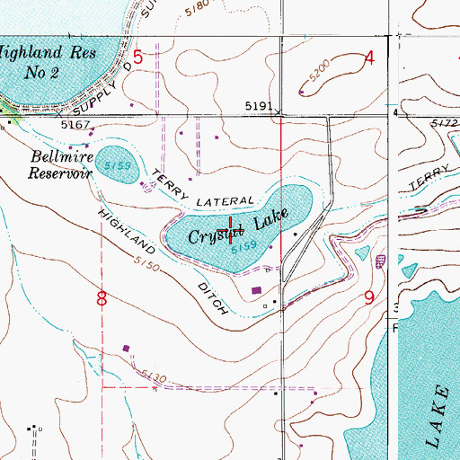 Topographic Map of Crystal Lake, CO