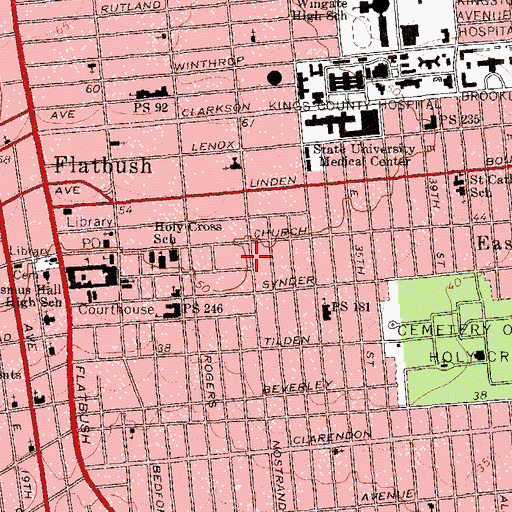 Topographic Map of Brooklyn, NY