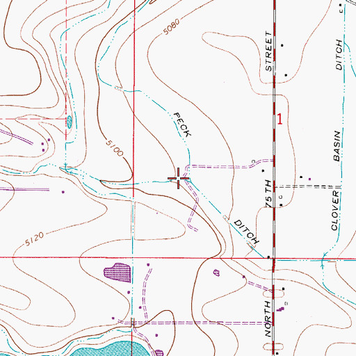 Topographic Map of Peck Ditch, CO