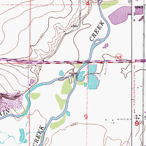 Topographic Map of Boulder Creek, CO
