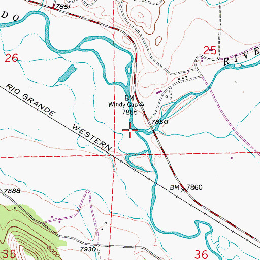 Topographic Map of Fraser River, CO