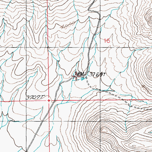 Topographic Map of Boggs Ranch, AZ