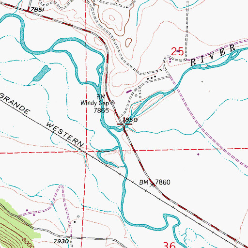 Topographic Map of Smith Creek, CO