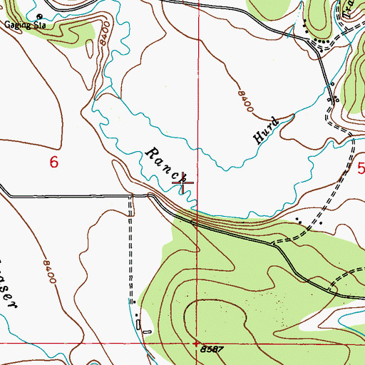 Topographic Map of Hurd Creek, CO