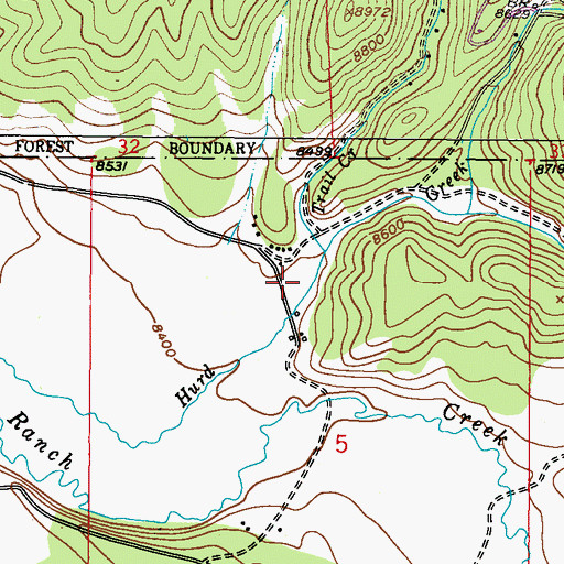 Topographic Map of Trail Creek, CO