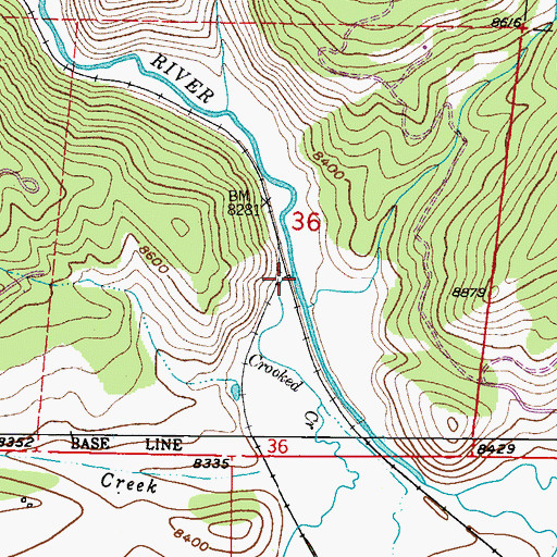Topographic Map of Crooked Creek, CO