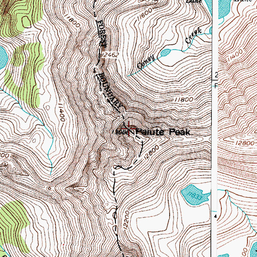 Topographic Map of Paiute Peak, CO