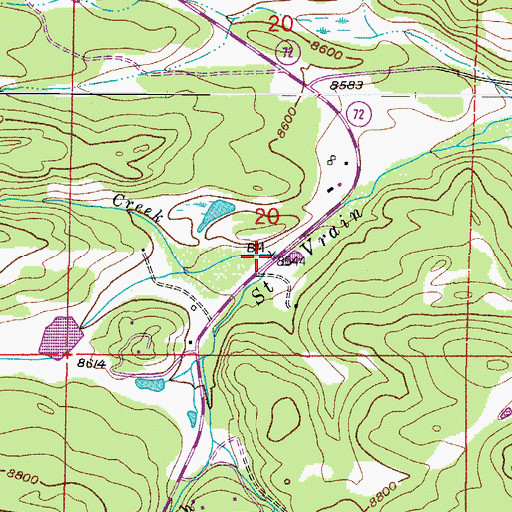 Topographic Map of Beaver Creek, CO