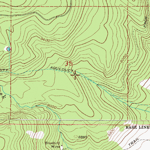 Topographic Map of Boulder City Aqueduct, CO