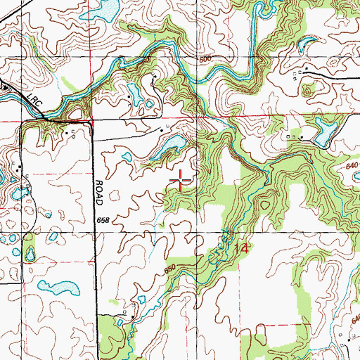 Topographic Map of Monroe County, IL