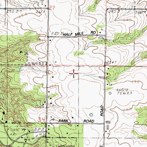 Topographic Map of Ogle County, IL