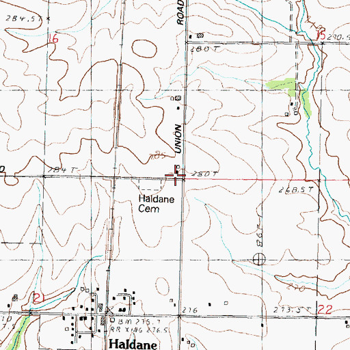 Topographic Map of Township of Lincoln, IL