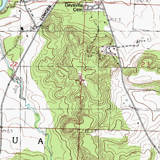 Topographic Map of Township of Nashua (historical), IL