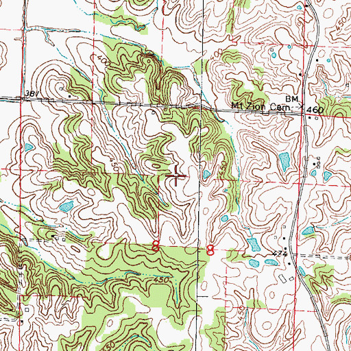 Topographic Map of Pulaski County, IL