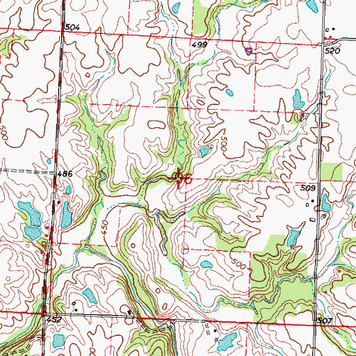 Topographic Map of Randolph County, IL