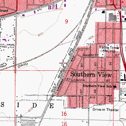 Topographic Map of Sangamon County, IL