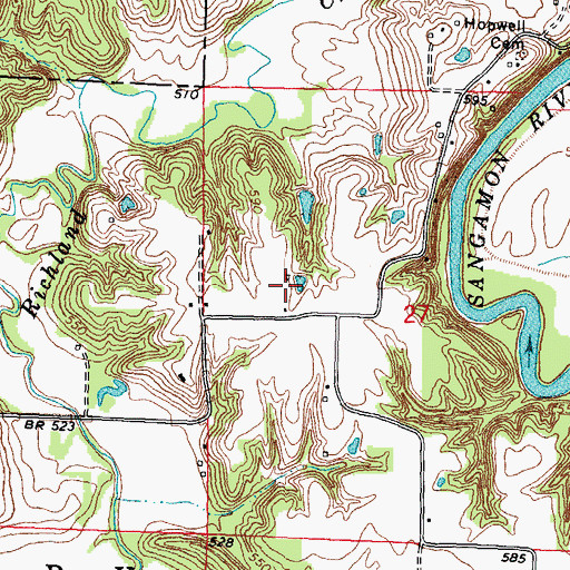Topographic Map of Township of Salisbury (historical), IL