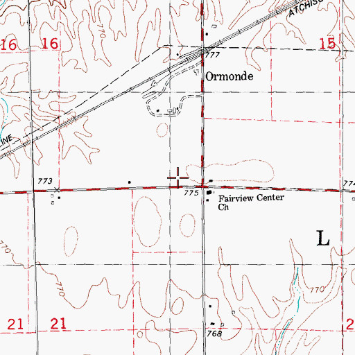 Topographic Map of Warren County, IL