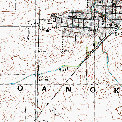 Topographic Map of Woodford County, IL