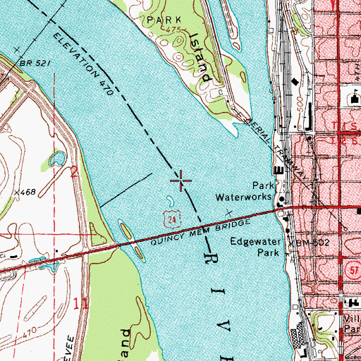 Topographic Map of Bay View Bridge, IL