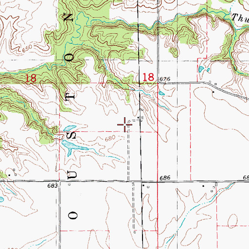 Topographic Map of Big Neck Post Office (historical), IL
