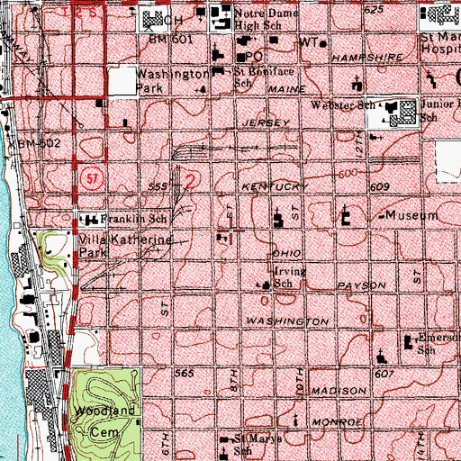 Topographic Map of Calftown (historical), IL