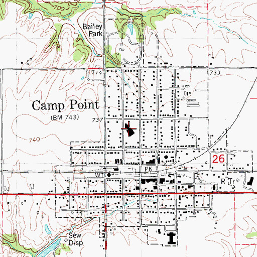 Topographic Map of Central Elementary School, IL