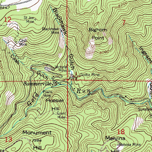Topographic Map of Scotia Mine, CO