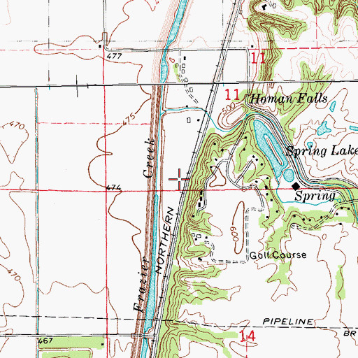 Topographic Map of Homan Station (historical), IL