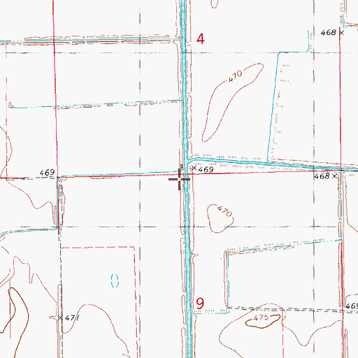 Topographic Map of Lima Lake (historical), IL