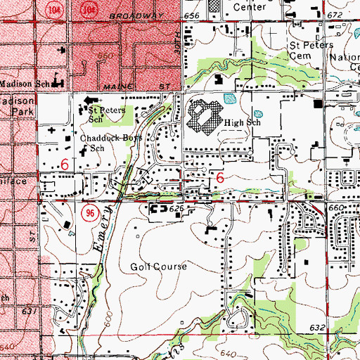 Topographic Map of Lincoln Hills, IL