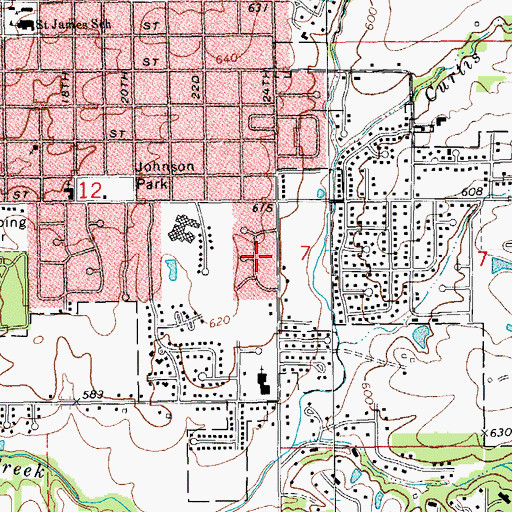 Topographic Map of Melrose, IL