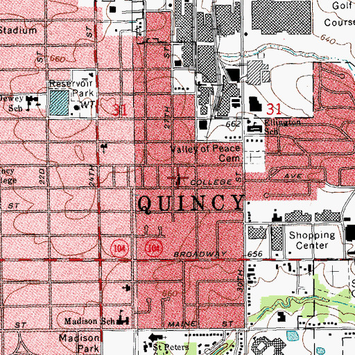 Topographic Map of Our Redeemer Lutheran Church, IL