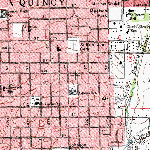 Topographic Map of Payson Avenue Community Church, IL