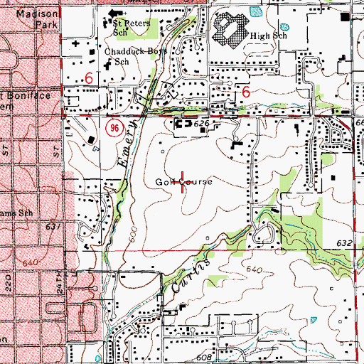 Topographic Map of Quincy Country Club, IL