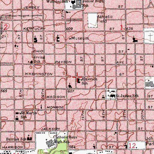 Topographic Map of River of Life Christian Center, IL