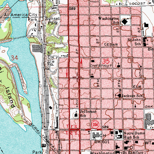 Topographic Map of Shalom Fellowship Church, IL