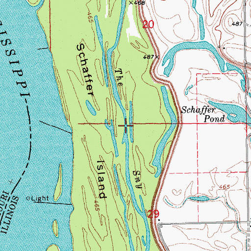 Topographic Map of The Sny, IL