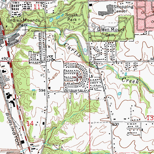 Topographic Map of Southern View, IL