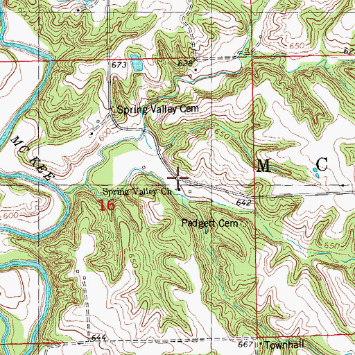 Topographic Map of Spring Valley, IL