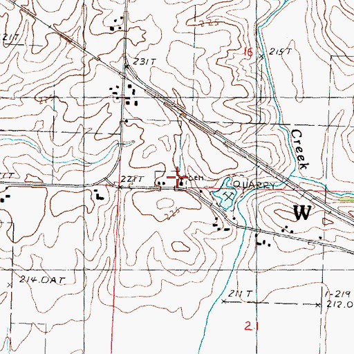Topographic Map of Dutchtown Brethern Cemetery, IL