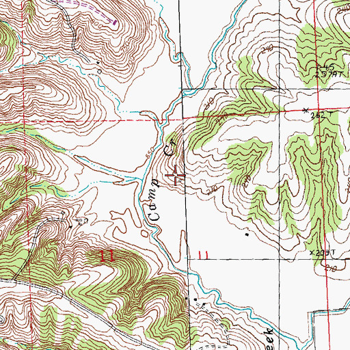 Topographic Map of Gillispie School (historical), IL