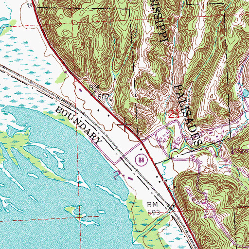 Topographic Map of Oak Grove School (historical), IL